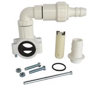 SOMATHERM FOR YOU - ángulo brida de desagüe autoperforante. Motion rápida para conectar el tubo de descarga de una máquina lavadora en un diámetro de la tubería de PVC 32 o 40 mm