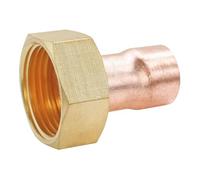 SOMATHERM FOR YOU - cobre accesorios de soldadura - Ø12 recta de acoplamiento en una tuerca de latón de rotación 12/17