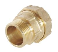 SOMATHERM FOR YOU - latón accesorio macho recto para tubo de D32 PE - M26 / 34 - exterior de apriete