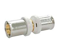SOMATHERM FOR YOU - Lote de 10 Manguitos Iguales a Prensar para Tubo Multicapa Ø16 - Multiprensado TH/H/U - Cuerpo Latón CW617N - Manguito Acero Inoxidable - Ventana de Control
