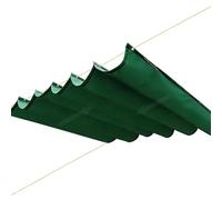 Sombra Retráctil Ondulada 175 x 225 cm PES 185 G M², Anti Rayos UV Solar Protección 90% Resistente Toldos Exterior Terraza con Ojales y Cuerdas para Patio, Jardín, Terraza, Verde Oscuro