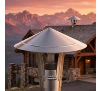 Sombrerete Chimenea Acero Inoxidable Tapa Protectora para Tubo de Estufa Caperuza Antilluvia Sombrero de Ventilación Techo Salida Humos Deflector Viento Tiro Óptimo Fácil Montaje(80mm)