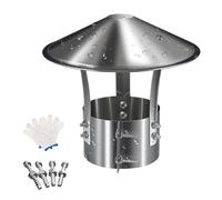 Sombrerete Chimenea De Acero Inoxidable Tapa De Chimenea Redonda Resistente A La Intemperie Sombreros Para Chimeneas Caperuza Antipajaros Para Estufa Chimenea(110mm/4.33in)
