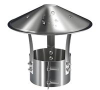 Sombrerete Chimenea de Acero Inoxidable, Tapa de Ventilación 90 100 130 150 180 210 250mm Sombrero de Chimenea a Prueba de Lluvia para Una Vivienda Unifamiliar(125mm/4.9in)