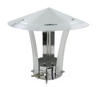 Sombrerete Chimenea Estufa de tubo, tapa chimenea, chimeneas, sombrero lluvia, artículos for fumar, hoja hierro en forma seta Zinc(ID114 (113-117) mm)