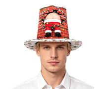 Sombrero de copa navideño Accesorio de cabeza decorativo y festivo para | Topper para árbol de Navidad tipo sombrero de copa en dormitorio, y reuniones en interiores