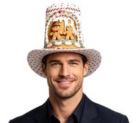 Sombrero de copa navideño Tocado Decorativo de Disfraz de Fiesta de Navidad | Topper para árbol de Navidad tipo sombrero de copa para mujeres y hombres en reuniones festivas en casa en
