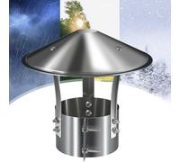 Sombreros para Chimeneas Antipioggia de Acero Inoxidable 304, Tapa de Chimenea para Escape, Cubierta de Techo Redonda Exterior para Ventilación de Estufas de Leña o Aceite(100mm/4in)