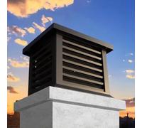 Sombreros para Chimeneas Cubierta de Ventilación Aislante para Chimenea de Villa, Contraventanas para Todo Tipo de Clima, Cubierta de Conducto de Chimenea, Placa de Cubierta de Chimenea(250x250mm(9.8x