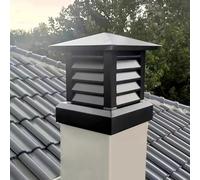 Sombreros para Chimeneas Tapa de Chimenea de Aleación de Aluminio, Cubierta de Ventilación de Techo para Chimenea, Cubierta de Lluvia Cónica Negra para Chimenea(250x250mm(9.8x9.8in))
