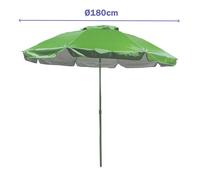 Sombrilla Acero 6 Varillas D160 cm Nylon Color Verde Jardín, Piscina y Playa MARBUENO SUMMER 10471V