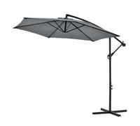 Sombrilla colgante budva diámetro pantalla 270 cm ajustable gris [casa.pro]