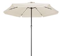 Sombrilla de jardín Atenas crema Ø330cm 24 LEDs solar