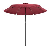 Sombrilla de jardín Atenas crema Ø330cm 24 LEDs solar