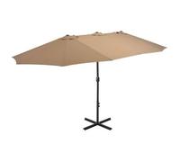 Sombrilla De Jardín Con Palo De Aluminio Taupe 460x270 Cm Vidaxl