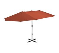 Sombrilla De Jardín Con Palo De Aluminio Terracota 460x270 Cm Vidaxl