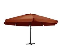 vidaXL Sombrilla de jardín con palo de aluminio terracota 600 cm