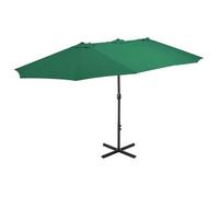 vidaXL Sombrilla de jardín 460x270 cm con palo de aluminio – Verde claro/Arena/Antracita