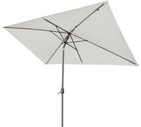 Sombrilla de jardín de 3x2.1 metros, sombrilla para terraza con inclinación y manivela, 6 varillas de acero, toldo protector para mesa de exterior, rectangular