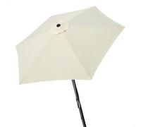 Sombrilla de Jardín Hexagonal con Doble Polea, Ø270 Cm, Crema