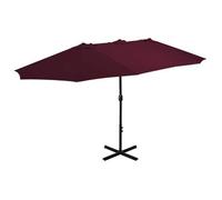 Sombrilla De Jardín Palo De Aluminio Rojo Burdeos 460x270 Cm Vidaxl