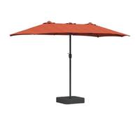 Sombrilla De Jardín Terracota 385 X 209 X 244 Cm Poliéster Vidaxl