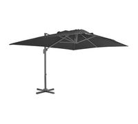 Sombrilla De Jardín Voladiza Con Poste De Aluminio 400x300 Cm Antracita Vidaxl