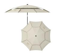 Sombrilla de Playa a Prueba de Viento de 2,1 m/2,4 m/2,6 m, sombrilla portátil con protección y Anclaje para Arena, sombrilla de Pesca, Poste inclinable de Acero/Aluminio, Bolsa de Transporte