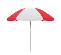 Sombrilla de playa MARBUENO, oxford acero color rojo 180 cm Jardín piscina, poliéster, Resistente a UV, para Arena, Sol, protección solar, uso en espacios exteriores