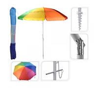 Sombrilla de playa multicolor articulada ø220cm