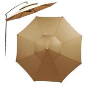 Sombrilla de repuesto para terraza, impermeable, dispensador de sombra de 2 capas, 2,7 m/3 m, techo de repuesto para exteriores, patio, terraza, balcón, piscina, bar, barbacoa, picnic, camping