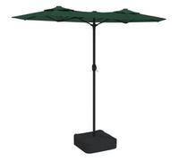 vidaXL Sombrilla doble 316x240 cm Color Blanco, Verde, Antracita Green