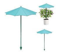 Sombrilla para plantas - 26,4 cm protección solar | Sombreador de plantas para exterior, set de 3 sombrillas de jardín con pica de suelo para jardín balcón terraza macizo de flores, protege las planta