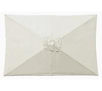 Sombrilla parasol rectangular, con protección UV, fácil de mantener, color blanco crema, dimensiones 1.9 x 1.25 metros