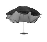 Sombrilla Pequeña de Jardín con Base Redonda Pesada y Dosel de 65cm Negra | Material Acrílico y Hierro, Reduce Reflejos para Pantallas, Adecuado para Patios y Mesas al Aire