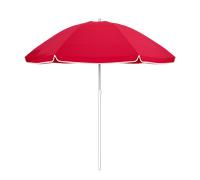 Sombrilla Playa 140 cm Grande con Bolsa Transporte | Parasol Plegable Nylon UV | Palo Acero Resistente | Sombrilla Jardín Camping Piscina 6 Colores MARBUENO. Red