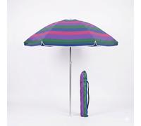 Sombrilla Playa 140 cm Grande con Bolsa Transporte | Parasol Plegable Nylon UV | Palo Acero Resistente | Sombrilla Jardín Camping Piscina 6 Colores MARBUENO. Colorful 1