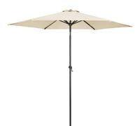 Sombrilla terraza aluminio beige 300cm diámetro UV 80+