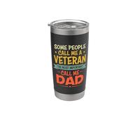 Some People Call Me A Veteran The Most Important Call Me Dad Vaso térmico de acero inoxidable de doble pared