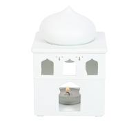 Something Different Wholesale Quemador de aceite de mezquita blanca para decoración a la luz de las velas y calentador de fragancias, perfecto para celebraciones de Eid e iluminación de sala de