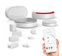 SOMFY Home Alarm Advanced Plus 1875255 - Alarma para el hogar, Alarma doméstica inalámbrica conectada con sirena exterior, Compatible con Amazon Alexa, Asistente de Google y TaHoma, Blanco