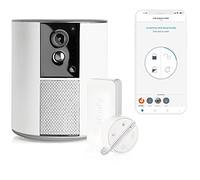 Somfy One + 2401493, Alarma para casa, sirena integrada de 90dB, detector de movimiento, detector para puertas y cámara con visión nocturna 1080