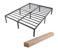 Somier 150x190 cm Altura 36 cm, Cama Matrimonio Lary, Base Cama Metal Negro