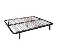 Somier 160x200 cm multiláminas con REGULADORES LUMBARES, FIRMEZA Adaptable, Tubo 40x30 mm y LÁMINAS de Haya Natural Antideslizantes (Con Patas)