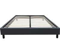 Somier "andy" - 160 x 200 cm - pvc - gris antracita