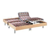 Somier articulado eléctrico 2x78 terminales - Madera de Roble de DREAMEA - 2x90x200 - Motor OKIN