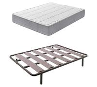 Somier de láminas R66 y colchón Top (Largo: 190 cm, Ancho: 150 cm, Viscoelástica, Colchón a 2 caras)