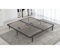 Somier metálico con lamas ajustables y patas Sampur: 160 x 200 cm
