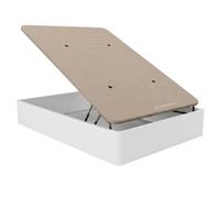 Somnia Descanso - Canapé Abatible 150x190 cm Blanco con Gran Capacidad, Base Reforzada de Alta Resistencia, Tapa Transpirable 3D y Subida a Domicilio Incluida