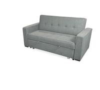 Somnia Descanso - Sofá Cama de 2 Plazas Modelo Volga, Diseño Moderno y Elegante | Práctico y Funcional, con Reposabrazos, Gris